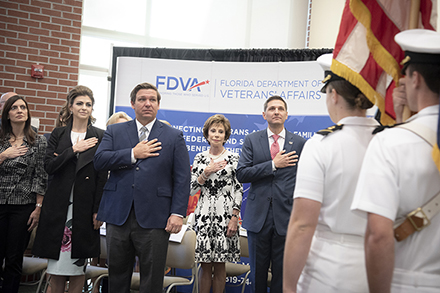 Lt. Governor Jeanette Nunez, First Lady Casey DeSantis, Governor Ron DeSantis,  System President Judy Genshaft & Executive Director Danny Burgess. 